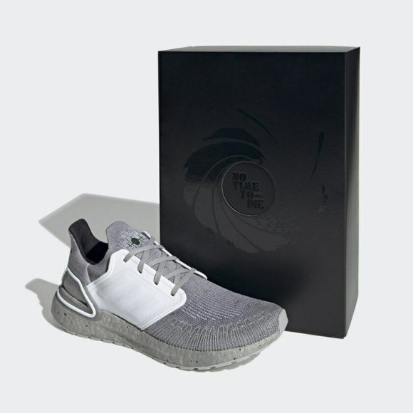 Adidas Men's Grey White ULTRABOOST 20 X JAMES BOND 007 running SHOES FY0647 - Picture 1 of 6